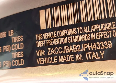 2018 Jeep Renegade Sport from USA, damaged, VIN ZACCJBAB2JPH43339